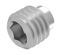 SECCARO Perni filettati con esagono incassato e perno M4 x 4 mm, in acciaio inox V2A VA A2, DIN 915/ISO 4028, 20 pezzi