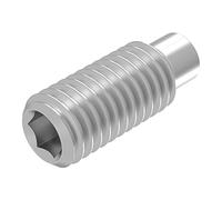 SECCARO Perni filettati con esagono incassato e perno M5 x 12 mm, in acciaio inox V2A VA A2, DIN 915/ISO 4028, 20 pezzi