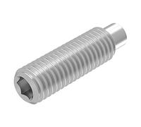 SECCARO Perni filettati con esagono incassato e perno M6 x 20 mm, in acciaio inox V2A VA A2, DIN 915/ISO 4028, 20 pezzi