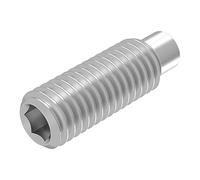 SECCARO Perni filettati con esagono incassato e perno M8 x 25 mm, in acciaio inox V2A VA A2, DIN 915/ISO 4028, 20 pezzi