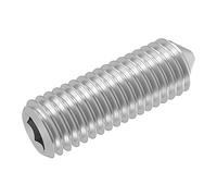 SECCARO Perni filettati con punta M8 x 25 mm, in acciaio inox V2A VA A2, DIN 914/ISO 4027, esagonali, 20 pezzi