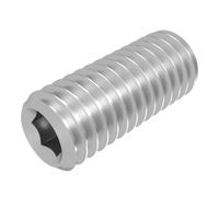 SECCARO Perni filettati con taglio ad anello, M5 x 12 mm, in acciaio inox V2A VA A2, DIN 916/ISO 4029, esagonali, 20 pezzi