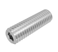 SECCARO Perni filettati con taglio ad anello, M6 x 20 mm, in acciaio inox V2A VA A2, DIN 916/ISO 4029, esagonali, 20 pezzi