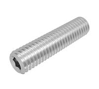 SECCARO Perni filettati con taglio ad anello, M6 x 25 mm, in acciaio inox V2A VA A2, DIN 916/ISO 4029, esagonali, 20 pezzi