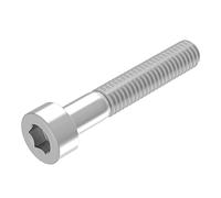 SECCARO vite a testa cilindrica M8 x 50 mm, acciaio inox V2A VA A2, DIN 912/ISO 4762, cava esagonale, filo parziale, 20 pezzi