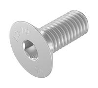 SECCARO Vite a testa svasata M3 x 8 mm, acciaio inox V2A VA A2, DIN 7991 / ISO 10642, esagono incassato, 20 pezzi