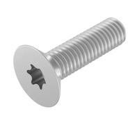 SECCARO Vite a testa svasata M4 x 16 mm, in acciaio inox V2A VA A2, ISO 14581, interno a sei facce (TX), filettatura completa, 20 pezzi