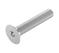 SECCARO Vite a testa svasata M5 x 30 mm, acciaio inox V2A VA A2, DIN 7991 / ISO 10642, esagono incassato, 20 pezzi