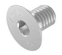 SECCARO Vite a testa svasata M6 x 10 mm, acciaio inox V2A VA A2, DIN 7991 / ISO 10642, esagono incassato, 20 pezzi