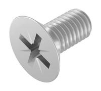 SECCARO Vite a testa svasata M6 x 12 mm, acciaio inox V2A A2, DIN 965, con impronta a croce/PZ, filettatura totale, 20 pezzi