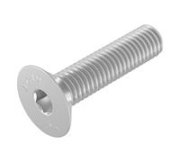 SECCARO Vite a testa svasata M6 x 25 mm, acciaio inox V2A VA A2, DIN 7991 / ISO 10642, esagono incassato, 20 pezzi