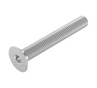 SECCARO Vite a testa svasata M6 x 45 mm, acciaio inox V2A VA A2, DIN 7991 / ISO 10642, esagono incassato, 20 pezzi