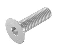 SECCARO Vite a testa svasata M8 x 30 mm, acciaio inox V2A VA A2, DIN 7991 / ISO 10642, esagono incassato, 20 pezzi