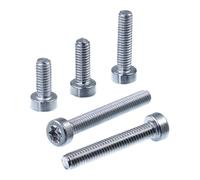 SECCARO Vite cilindrica a testa bassa M3 x 6 mm, in acciaio inox V2A VA A2, ISO 14580, TX/esagono incassato, filettatura totale, 20 pezzi