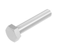 SECCARO vite esagonale M8 x 45 mm, acciaio inox V2A VA A2, DIN 933/ISO 4017, esagono esterno, 20 pezzi