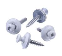 SECCARO Vite Spengler, 4,5 x 30 mm, RAL 9010, bianco puro, in acciaio inox A2, guarnizione EPDM 15 mm, TX/esagono incassato, 100 pezzi