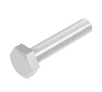 SECCARO Viti a testa esagonale, M5 x 25 mm, in acciaio inox V2A VA A2, DIN 933/ISO 4017, esagonali esterni, 20 pezzi