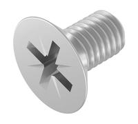 SECCARO Viti a testa svasata M5 x 10 mm, acciaio inox V2A VA A2, DIN 965, con impronta a croce/PZ, filettatura totale, 20 pezzi