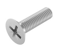 SECCARO Viti a testa svasata M5 x 20 mm, in acciaio inox V2A VA A2, DIN 965, Phillips PZ, filettatura completa, 20 pezzi