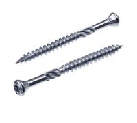 SECCARO Viti decorative per terrazze, 4,5 x 60 mm, in acciaio inox A4, viti per legno con punta tagliata e lama di taglio, TX/esagono incassato, 200 pezzi