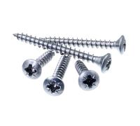 SECCARO Viti per truciolato, testa svasata, 3 x 25 mm, in acciaio inox A2, viti per legno con filettatura completa, Phillips a croce/PZ, 250 pezzi