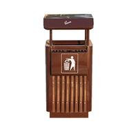 Secchi della Spazzatura da Esterni Pattumiera in legno per esterni in ferro battuto creativo parco servizi igienici pattumiera grande cestino (45 * 45 * 95cm) riciclaggio Secchi della spazzatura da es