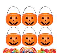 Secchi fantasma di Halloween, 15 cm, secchiello a forma di , contenitore per caramelle con coperchio, che si al buio, contenitori per quartiere all'aperto, scuola, bambini, costume