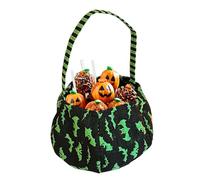Secchielli per dolcetto o scherzetto - 16 x 13 x 13 cm, contenitori per caramelle di Halloween con manico per il trasporto, supporto decorativo per snack per bambini, cestino riutilizzabile per feste