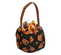 Secchielli per dolcetto o scherzetto - 16 x 13 x 13 cm, contenitori per caramelle di Halloween con manico per il trasporto, supporto decorativo per snack per bambini, cestino riutilizzabile per feste