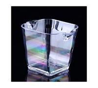 Secchielli per il ghiaccio PC trasparente quadrato champagne secchio cubo di ghiaccio cubetto secchio western wind vino bucket barra secchio di ghiaccio secchiello famiglia apparecchio multifunzione s