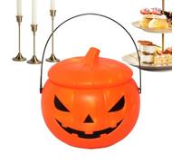 Secchiello Caramelle a Forma di Secchiello Porta Sacchetti con Luce LED e | Borsa Halloween Illuminata Per Snack Regalo Giochi Festa Natale Casa Viaggi Outdoor Bambini E Bambine