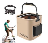 Secchiello da pieghevole per secchio da con manico pieghevole | Secchiello di protezione del pesce per interni da esterni, attrezzatura da, bacino d'acqua portatile per picnic