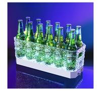 Secchiello di ghiaccio a LED, secchiello per gelato, ricaricabile, a lunga durata, per feste di nozze, 43 x 16 x 13 cm