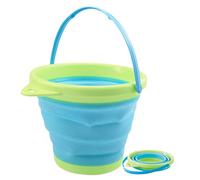 Secchiello di sabbia per bambini, giocattolo leggero da spiaggia, secchio per il trasporto, contenitore vibrante, ideale per piscina, spiaggia, picnic, vacanze costiere, 19,5 x 22,5 cm