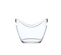 Secchiello for ghiaccio trasparente da 4 litri, pala, vaschetta for bevande in plastica for vino, champagne, cocktail, bar, cestino portafrutta portatile for feste(4L Ice Bucket)