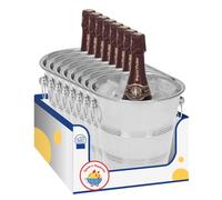 Secchiello Ghiaccio Champagne in Acciaio Inox - Diametro 22 cm - Design Elegante - Variazioni 4/8/12 Pezzi (8)