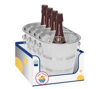 Secchiello Ghiaccio Champagne in Acciaio Inox - Diametro 22 cm - Design Elegante - Variazioni 4/8/12 Pezzi (4)