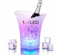 Secchiello Ghiaccio con Speaker Bluetooth e LED Multicolore 5 LITRI - Porta Bottiglie Champagne e Birra -Cassa Audio 360° Compreso di Cavo per Caricare - Secchiello Refrigerante per ogni Evento