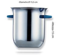 Secchiello Ghiaccio diametro 15.5xh15 GUMMY in acciaio inox Lucido manicatura colorata cromo