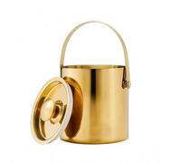 Secchiello Ghiaccio Inox Secchiello Bevande Isolato Contenitore Termico con Coperchio Manico Doppia Parete per Tenere al Freddo Cocktail E Lattine per, 2L, style to 5