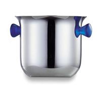 Secchiello Ghiaccio Piccolo Ø11xh12 cm VULCANO in acciaio inox 18.10 Lucido manicatura in metallo pressofuso finitura lucida e sabbiata cromo