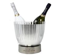 Secchiello Ghiaccio The Shell, Acrilico e Acciaio Inox ELÉM, Altezza 28 cm, Design a Conchiglia, Base Rotonda