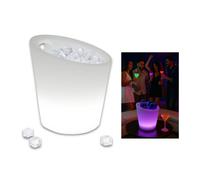 Secchiello Luminoso Ghiaccio LED Multicolor 6+3 LED Batteria 2000mAh 1,5W DC5V [EEK: F]