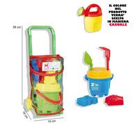 SECCHIELLO MARE CON CARRELLO SPESA + 5 ACCESSORI ART.11307