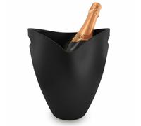 Secchiello nero Ice bucket in plastica acrilica by Pulltex con Maniglie laterali