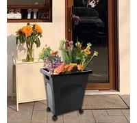 Secchiello per bouquet di fiori, vaso da fiori da terra con ruote, composizione