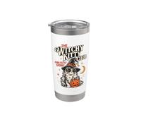 Secchiello per caramelle Kitty Moonlit Spooky Retro design gatto nero Bicchiere termico in acciaio inox doppia parete