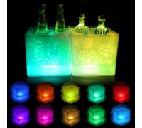 Secchiello per ghiaccio a LED, 3,5 l, colore RGB, per il raffreddamento di champagne, vino, bevande, birra, secchiello per il ghiaccio, per ristoranti, pub, feste, bar, 1 pezzo