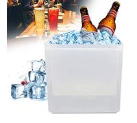Secchiello per ghiaccio a LED, 3,5 l, per vino, bevande, luce fredda, 6 colori, con collezione di acqua di fusione