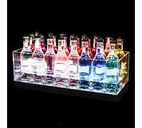 Secchiello per Ghiaccio a LED in Acrilico per Champagne Portabottiglie Vino Ricaricabile Che Cambia Colore per Riunioni di Famiglia, Bars Informali, Feste Private(White,50 * 20 * 20cm)